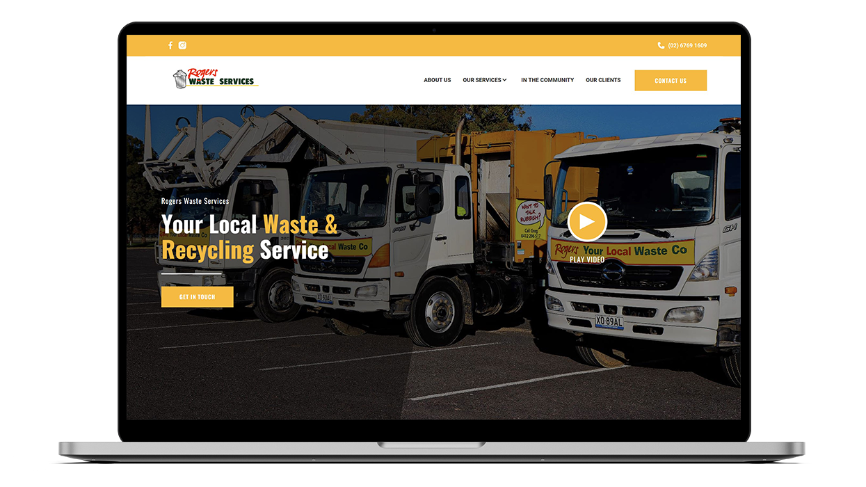 Rogers Waste Services Our Work site Design & Extension Rhythm Digital